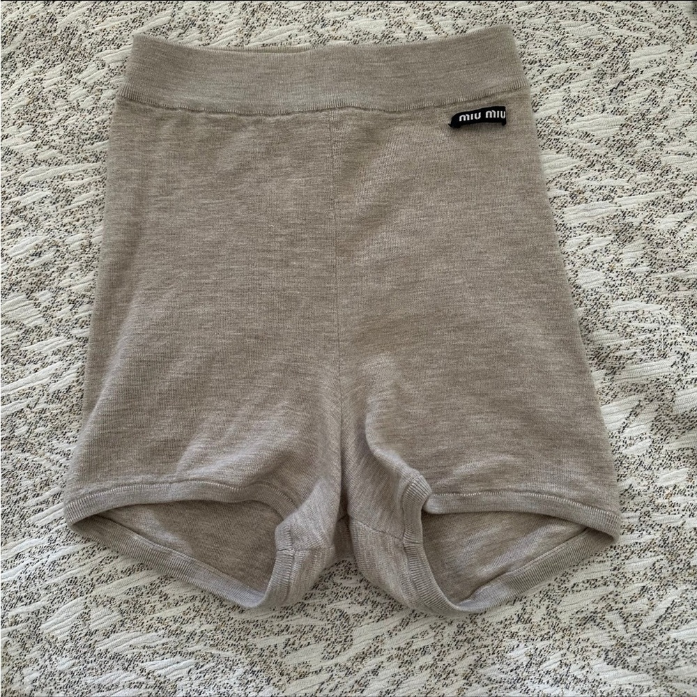 Miu Miu high-waisted wool shorts XS